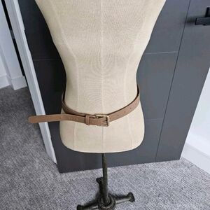 Elegant Faux Leather Tan Belt